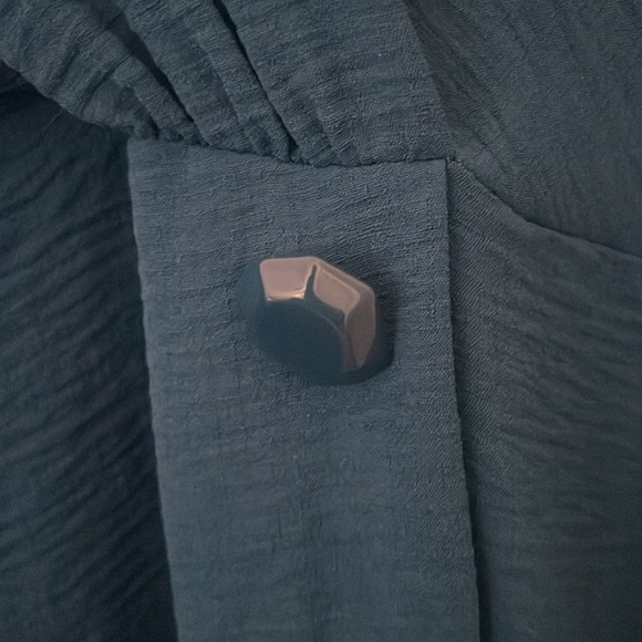 Zara blue midi long sleeve dress size large - Picture 7 of 7